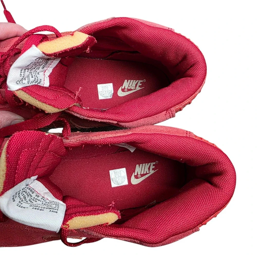 Nike Blazer Mid Premium Gym‎ High Top Sneakers Red Suede VTG 638261-601 Mens 10